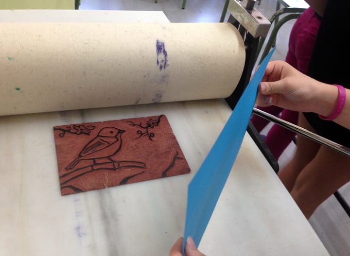 How to prepare and print a small intaglio drypoint
